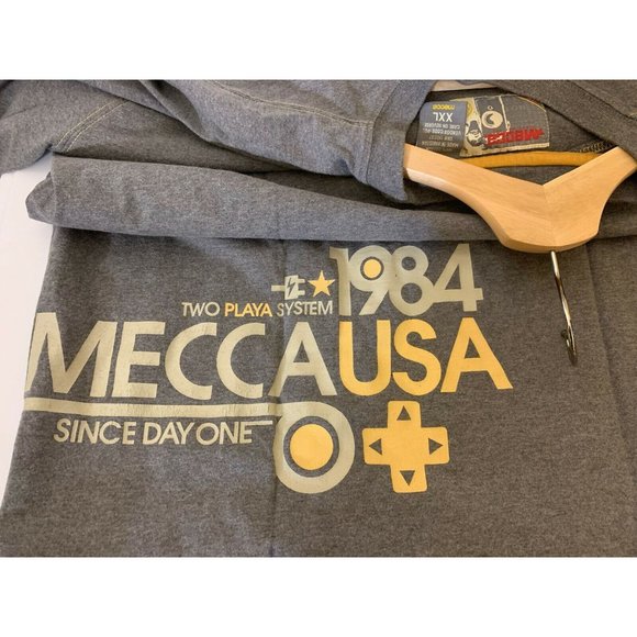 Vtg Mecca USA 1984 T Shirt Men’s Sz 2XL Gray Two Playa system‎ since Day One